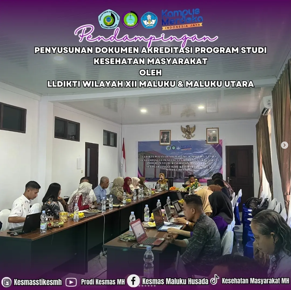 Pendampingan penyusunan dokumen akreditasi program studi Kesehatan Masyarakat STIKes Maluku Husada oleh LLDKTI wilayah XII maluku dan maluku Utara
