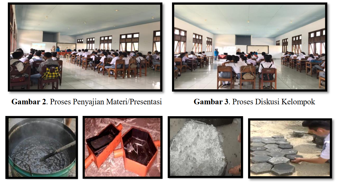 Pengelolaan paving blok dari limbah plastik ramah lingkungan di SMA 1 Seram bagian barat